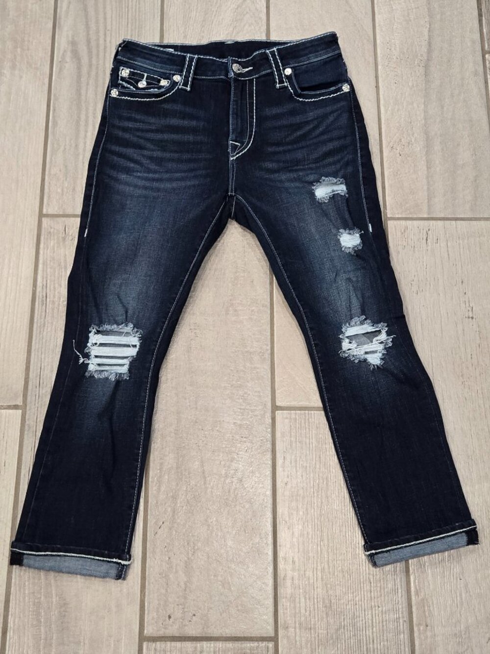 True Religion Jenny Curry MidโRise Capri Womenโs Jeans โ Blue โ Size 30